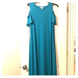 Cold shoulder maxi dress